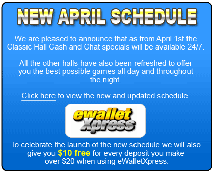 New April Schedule